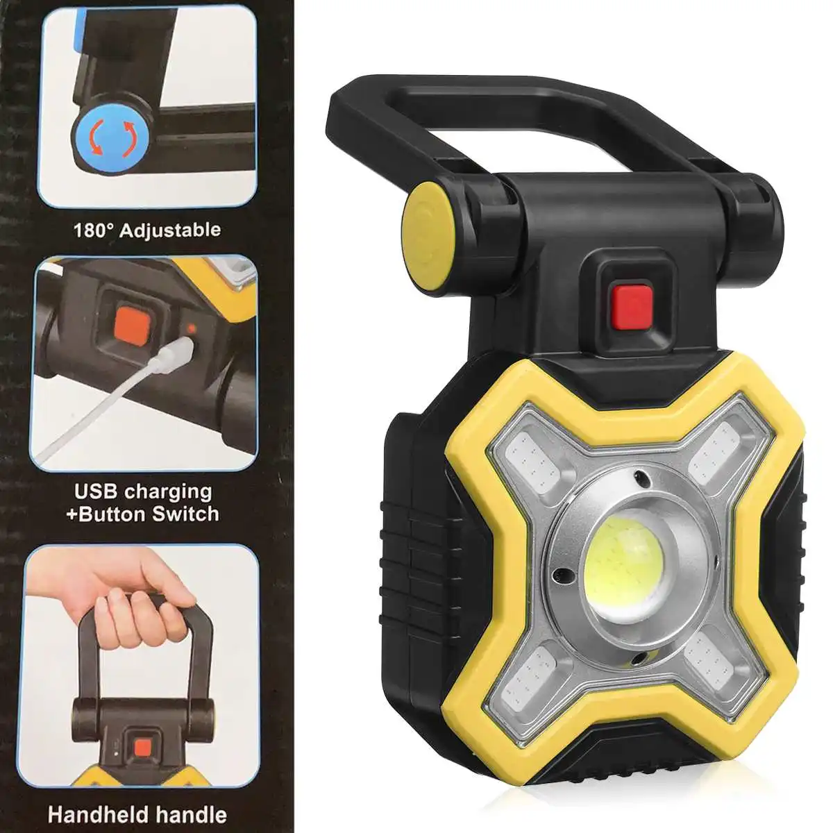 400W Solar LED Portable Spotlight 55000lm Super Bright Led Work Light Rechargeable for Outdoor Camping Lampe Led Flashlight