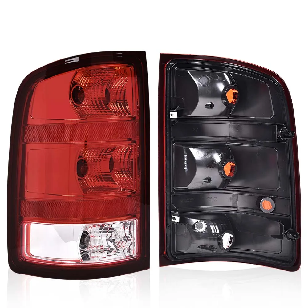 Gruppo luci posteriori con lampadine Rosso lato sinistro e destro compatibile con Gmc Sierra 1500 2500 3500Hd 2007-2013