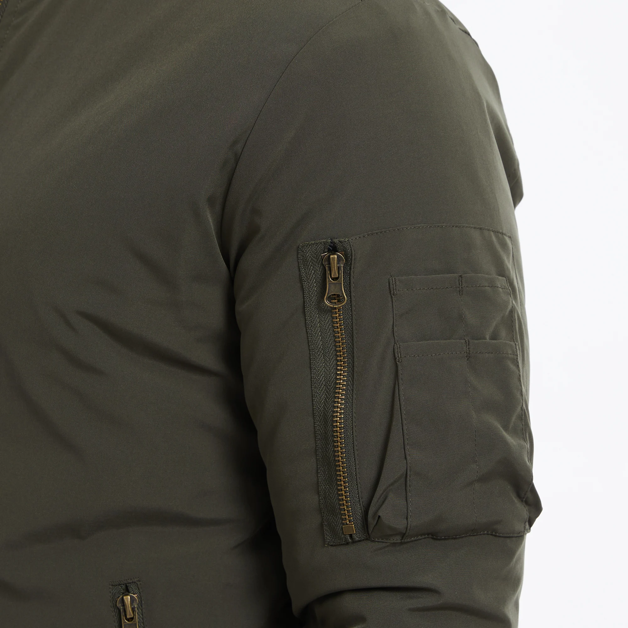 Herbst-Winter-Herren-Bomberjacke, Warme Windjacke mit Vollreißverschluss, Militär-Pilotenjacke, Lässige Winddichte Outdoor-Jacke – Detail 24