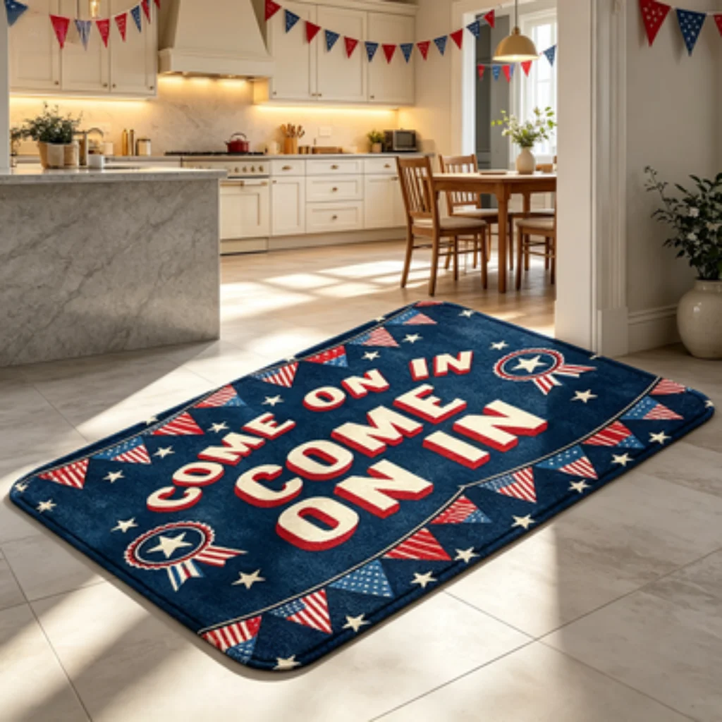 Spotty Cat Mat, Come On In Horse Runner, Art Horse Slogan Runner, Zebra Smiley Daisy Mat.