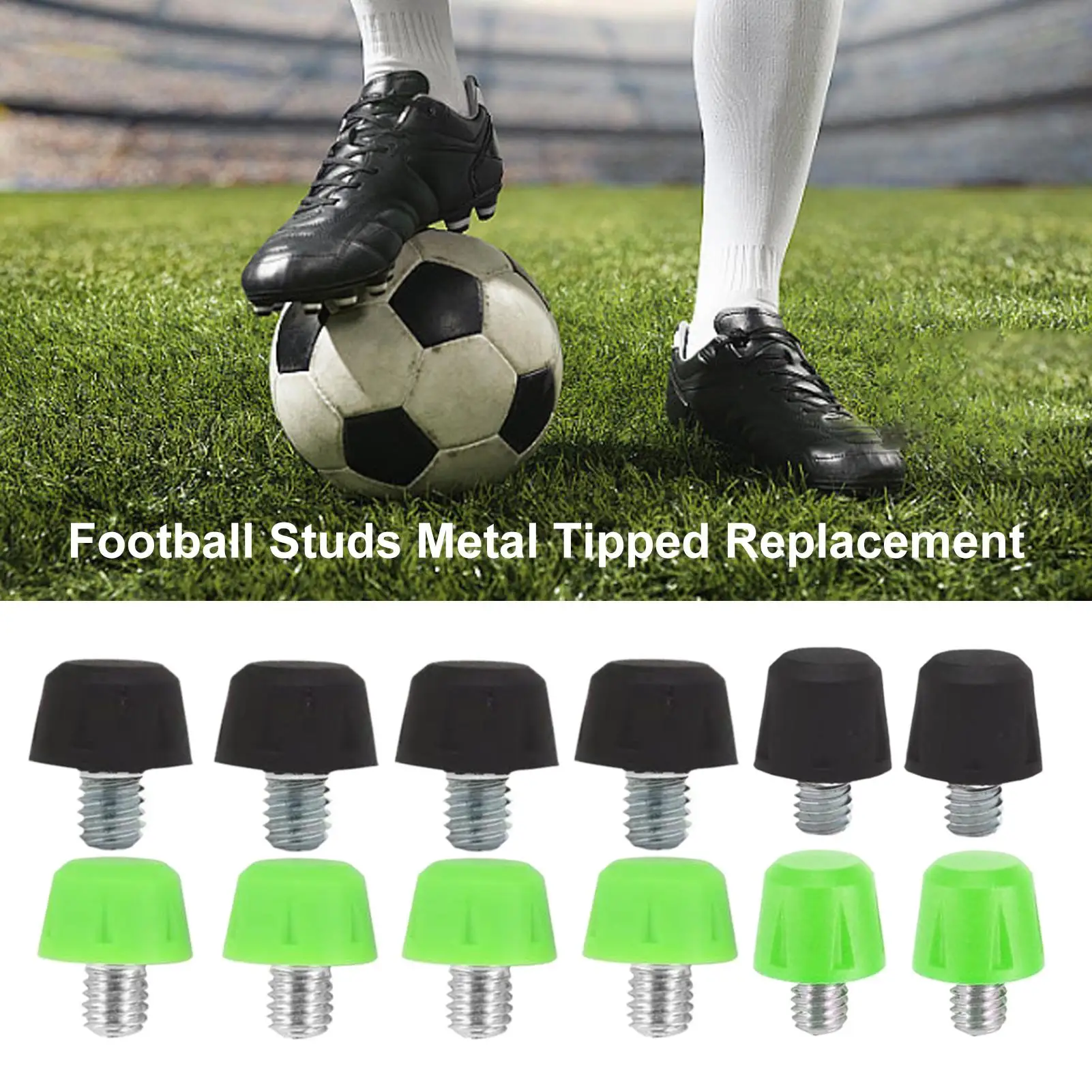 

12PCS 11mm/8mm Football Shoe Spikes Nonslip Fast Lock Football Shoe Studs Universal Replacement Football Boot Spikes With Wrench