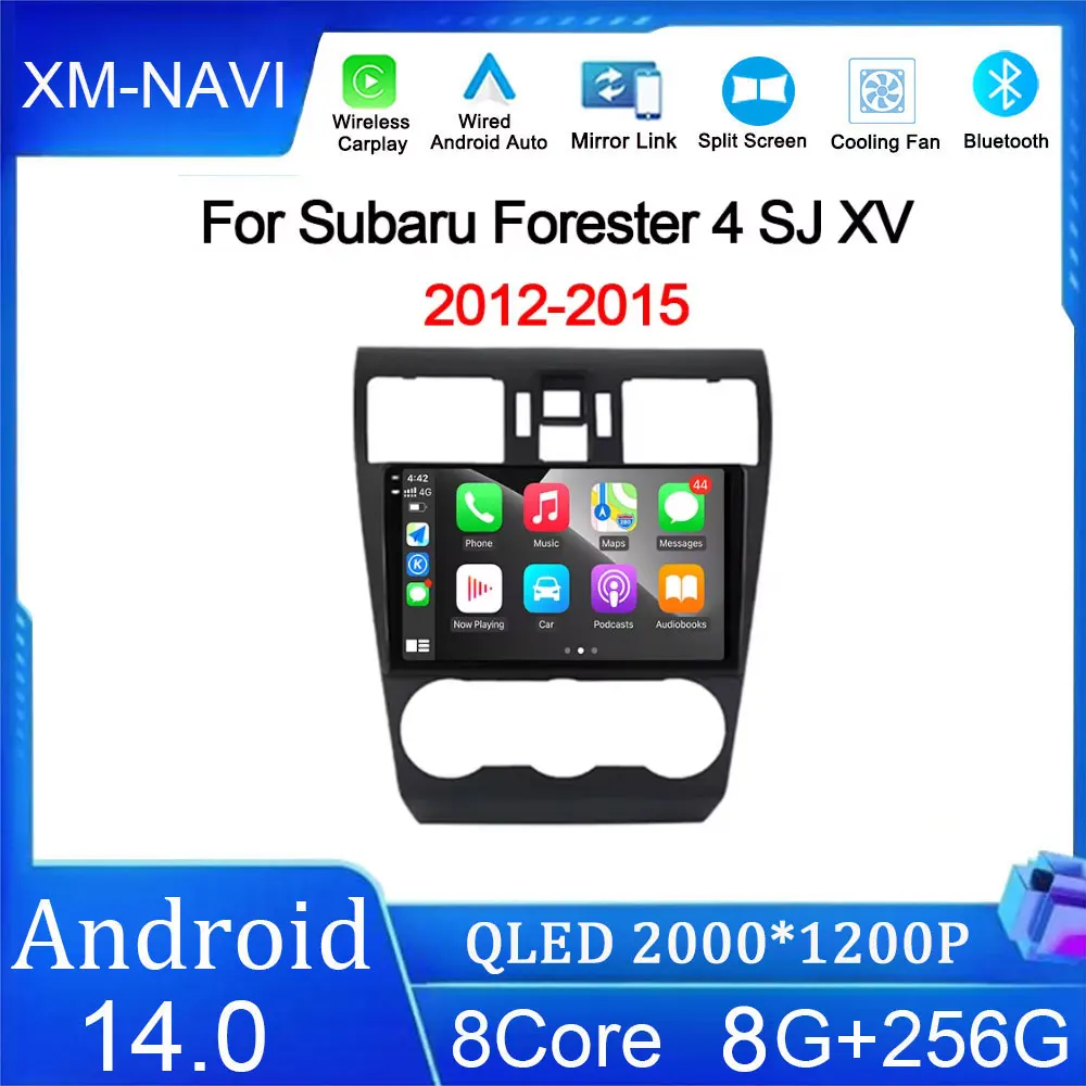 

Car Stereo Radio Android 14 For Subaru Forester 4 SJ XV 2012-2015 4G Multimedia Video Player Navigation GPS Carplay 4G BT WIFI