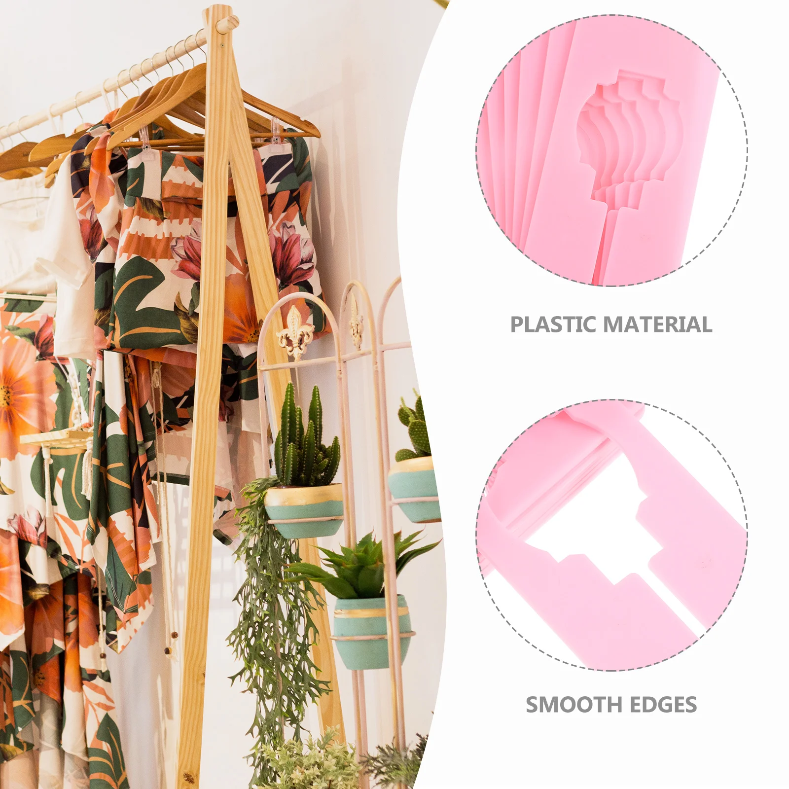 

10 шт. розовые маленькие разделители для шкафов, вешалки, размерные тарелки, органайзеры, разделители для шкафа, инструменты для хранения