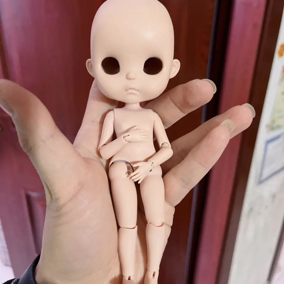 New 1/8 Bjd Doll Resin 16.5cm Height Cute Doll Toy Multi-joint Movable Body No Makeup Girls Dress Up Toys Gifts