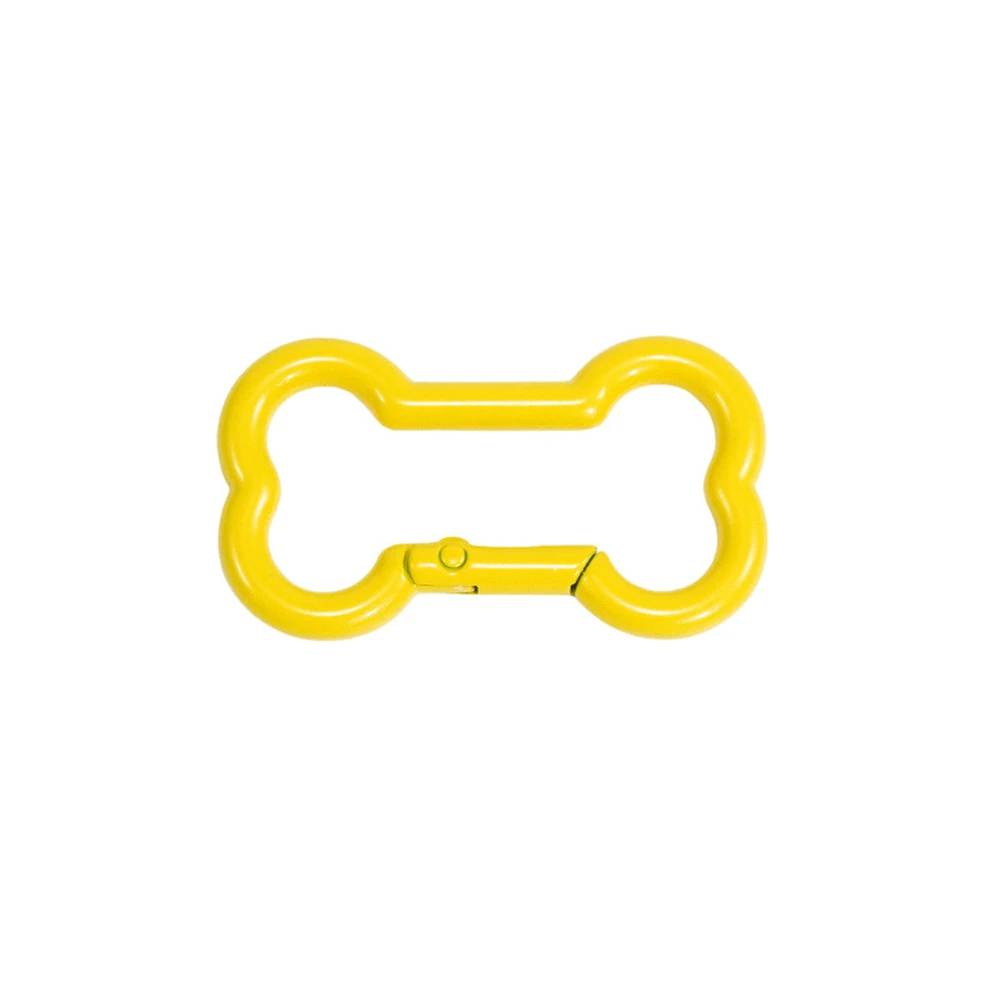 Painted Colored Spring Buckle Bone Shaped Metal Keychain Hook