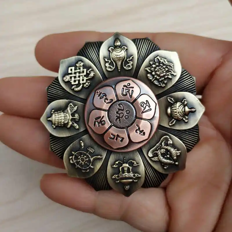 Unique Gifts Zen Buddha Lotus Wheel Fidget Spinner Metal Quiet Stress Relief Toys Anxiety ADHD Cool EDC Gadgets For Adults