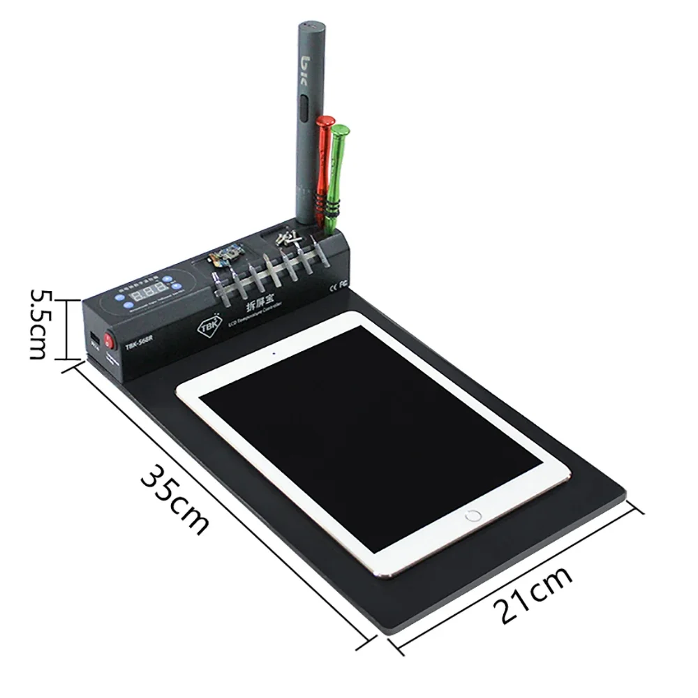 TBK ตัวแยกหน้าจอ LCD 568R 12.9นิ้วสำหรับโทรศัพท์มือถือ iPad แท็บเล็ตเครื่องมือสำหรับซ่อมโต๊ะให้ความร้อนที่อุณหภูมิคงที่