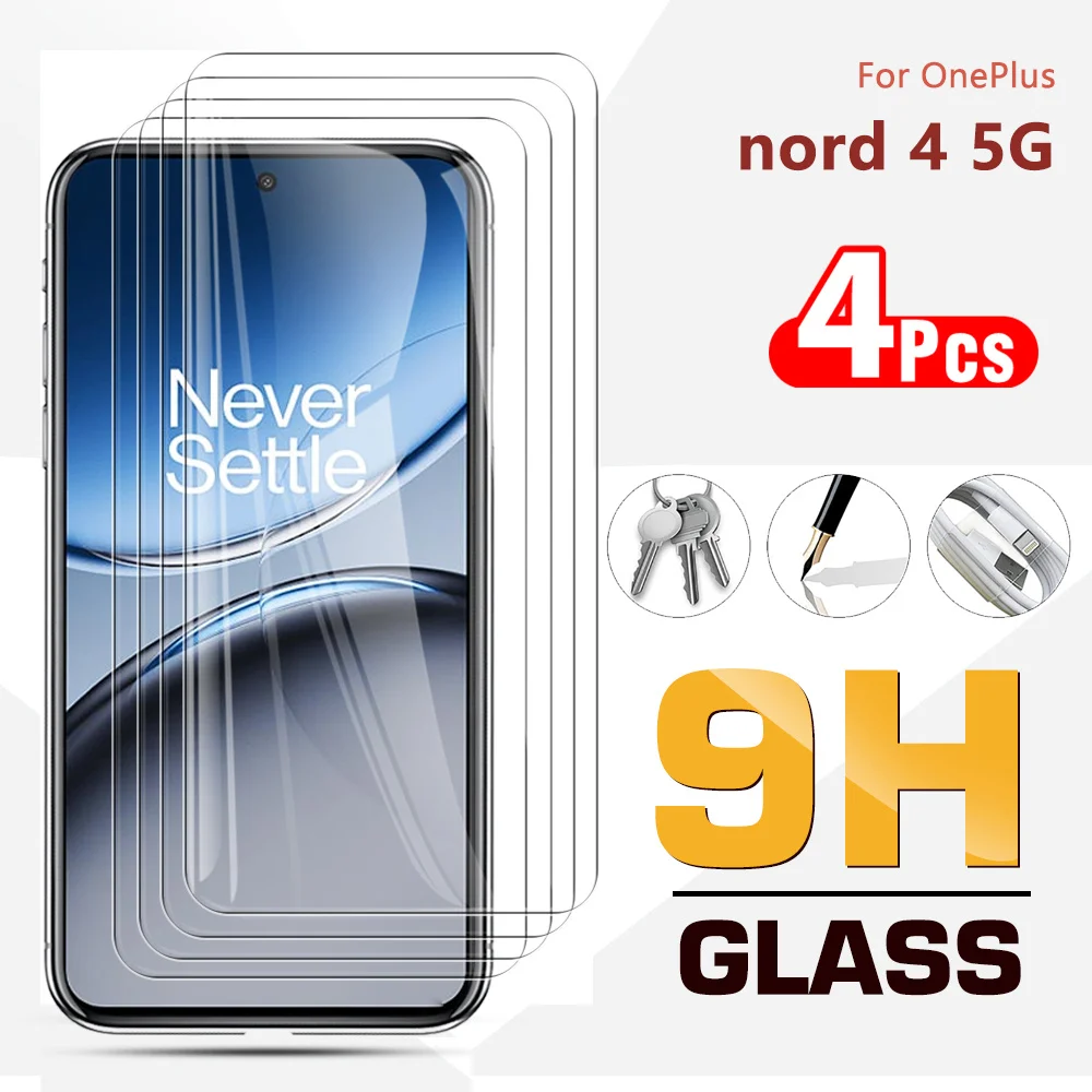 4PCS Clear Protective Glass For OnePlus Nord 4 5G Tempered film Screen Protectors One Plus Nord 4 Nord4 5G glass 6.74Inch 2024