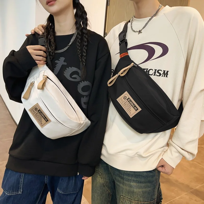 カジュアルクロスボディバッグ-ユニセックス-シングルショルダー-スポーツウエストバッグ-男女兼用-カップルバッグ-冬の新作-レジャーチェストバッグ