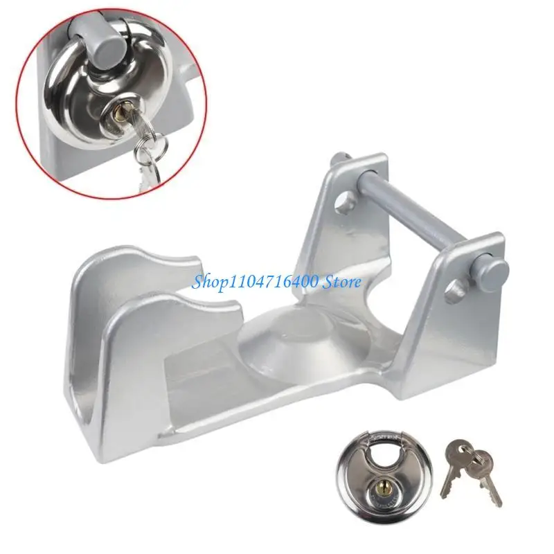 

y1gd Upgrades Gooseneck Trailer Coupler Lock Heavy Duty Security Easy to Install Door Lock for Trailer & Livestock Haulers