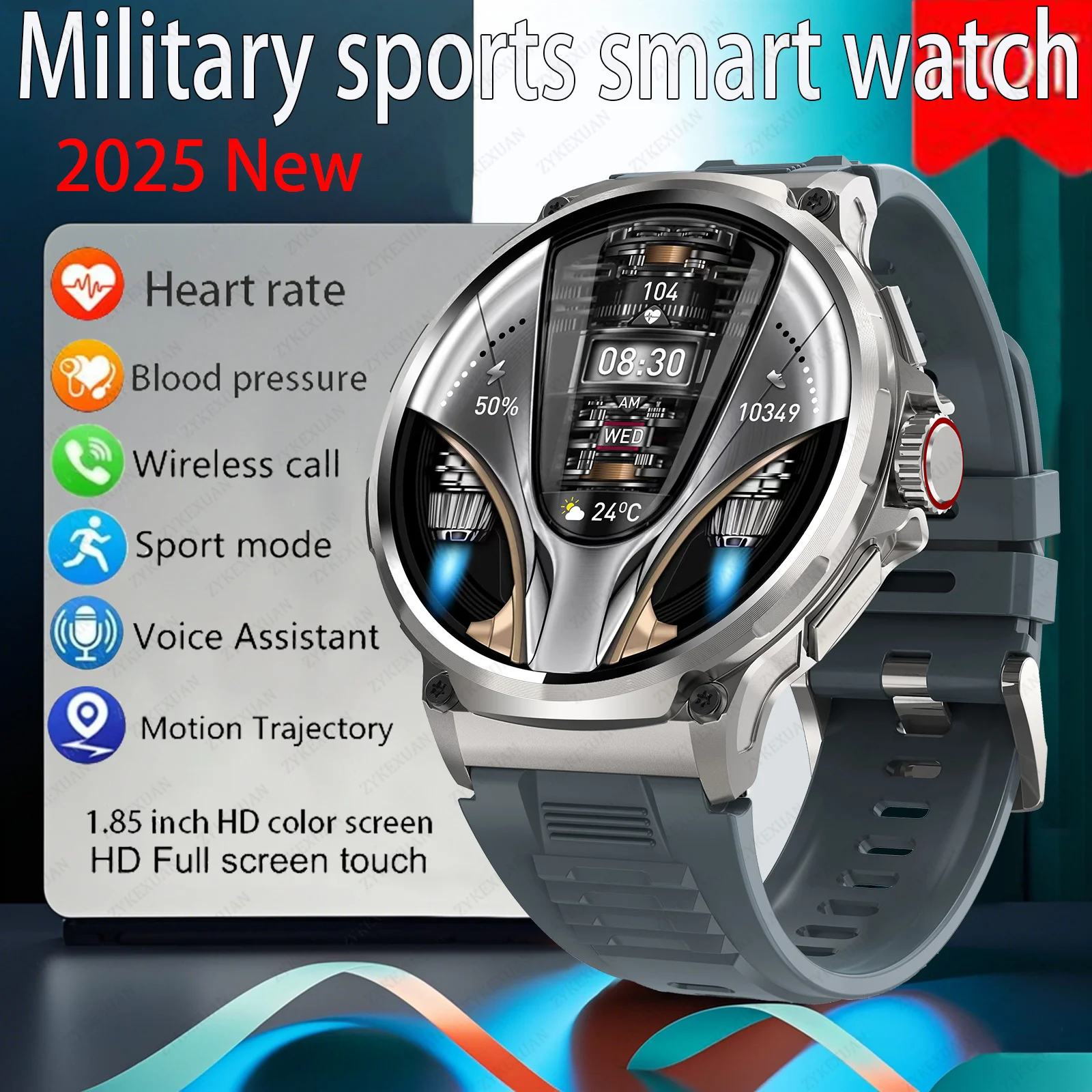 For Huawei Xiaomi GPS Track Smart Watch Men 1.85-Inch Ultra HD AMOLED Screen 710 Mah Battery Bluetooth Call SmartWatch 2025 New