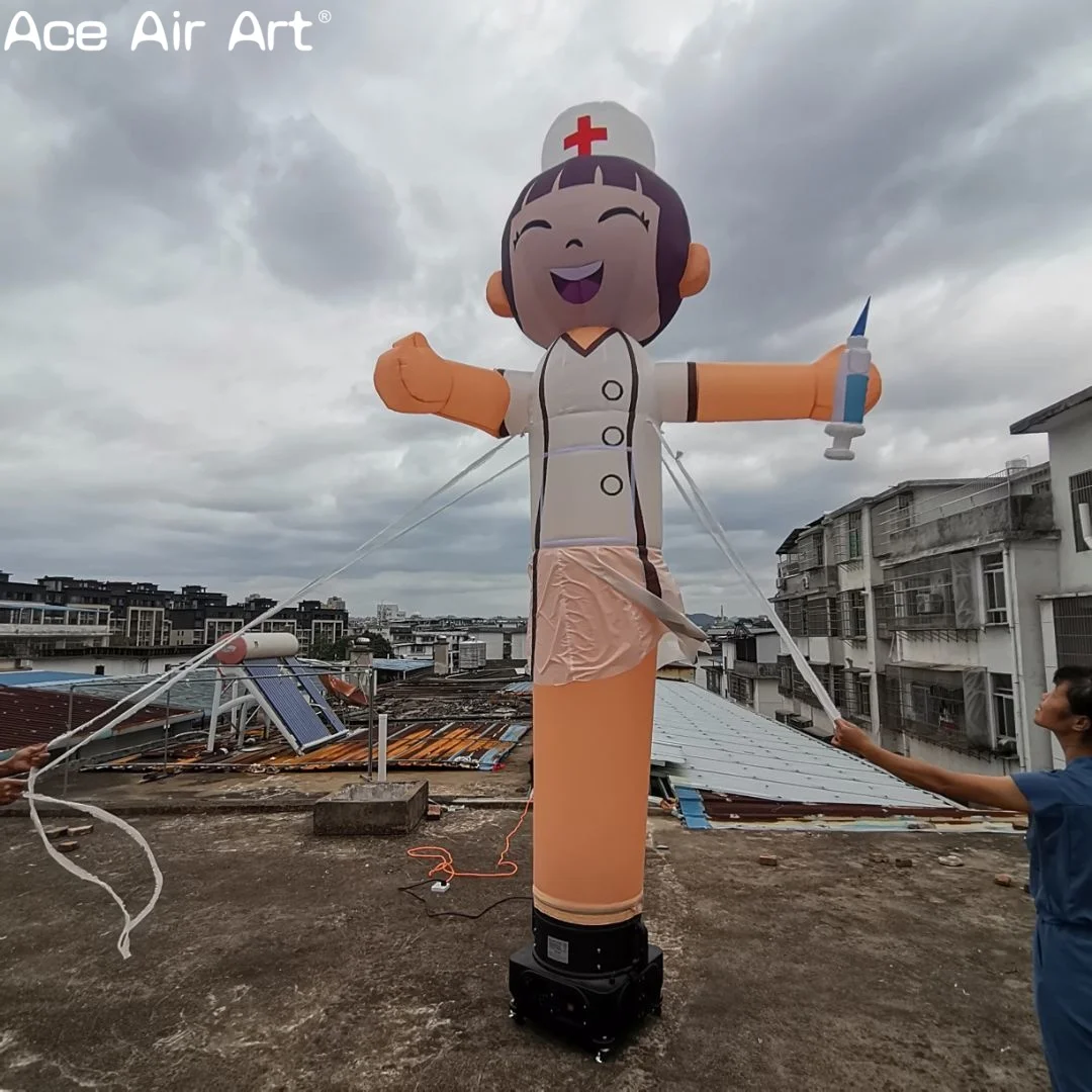 

Vibrant Inflatable Nurse Air Dancer for Clinics Inflatable Nurse Tube Man Sky Dancer for Hospital & Medical Advertising