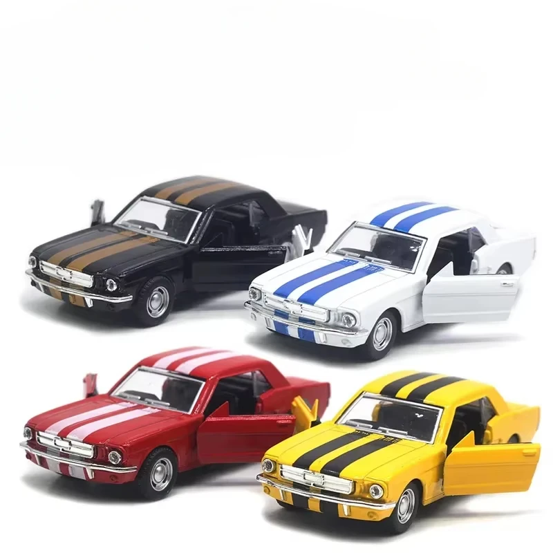 1:32 Ford Mustang vintage car ﻿Model Car Alloy Diecast Metal Pull Back Cars Toy Simulation Educational  For Kids Gifts