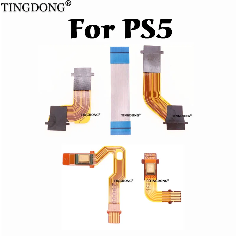 Left Right L2 R2 Motor Connect Ribbon Flex Cable Handle Button Board & Microphone & Touch Ribbon Flex Cable For PS5 Controller