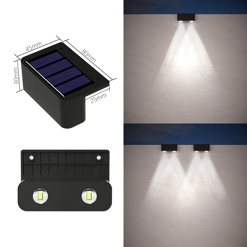1–8 Stück LED-Solarleuchten für den Außenbereich, IP65, wasserdicht, Veranda-Licht, Treppenwand, dekorative Lampe für Haus, Hof, Zaun, Pool, Garten, Dekoration