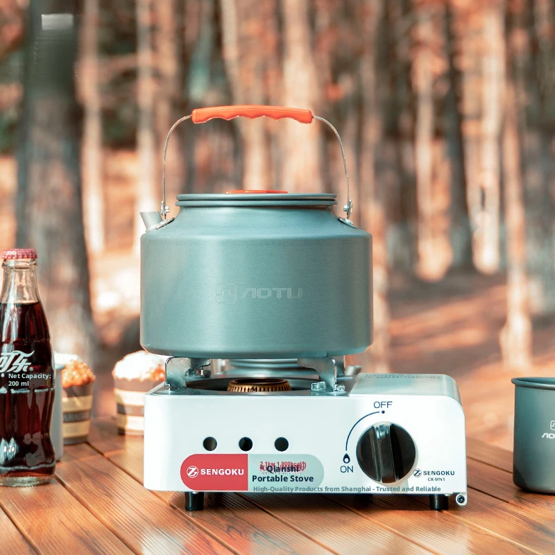 

Camping Tea Kettle - Aluminum Alloy Construction, , Portable Outdoor Kettle for Camping, Hiking, Durable Cookware