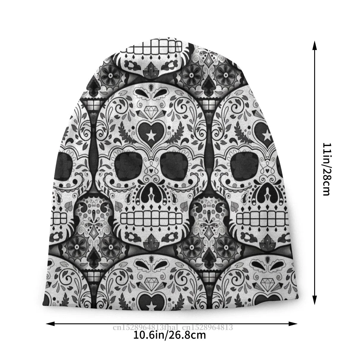 Fashion Hats Sugar Skulls Thin Hat Bonnet Hipster Skullies Beanies Caps Men Women's Earmuffs