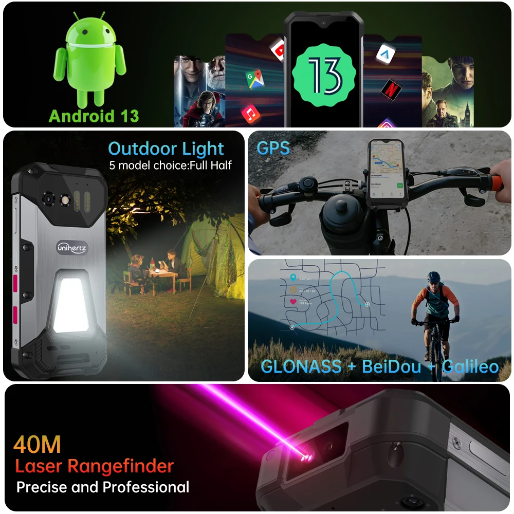 Imagem -06 - Mini Telefone Robusto Display de 43 Andróide 13 Helio G99 Octa Core 16gb 256gb Câmeras 100mp 5800mahip68 Tanque 8849 Unihertz-mini1