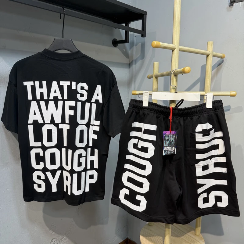 

Streetwear Brand Men Women That's A Awful Lot of Cough Syrup Casual Shorts American Style Made Cotton Shorts