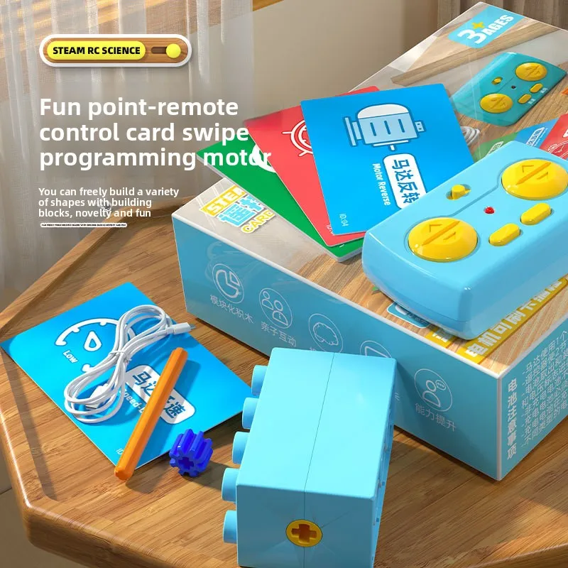 9656 grands blocs moteur engrenages mécaniques télécommande carte de programmation glisser groupe de puissance jouet de construction éducatif