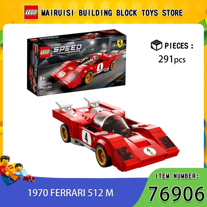 

LEGO 76906 Speed Champions 1970 Ferrari 512 M Building Set - Sports Red Race Car Toy