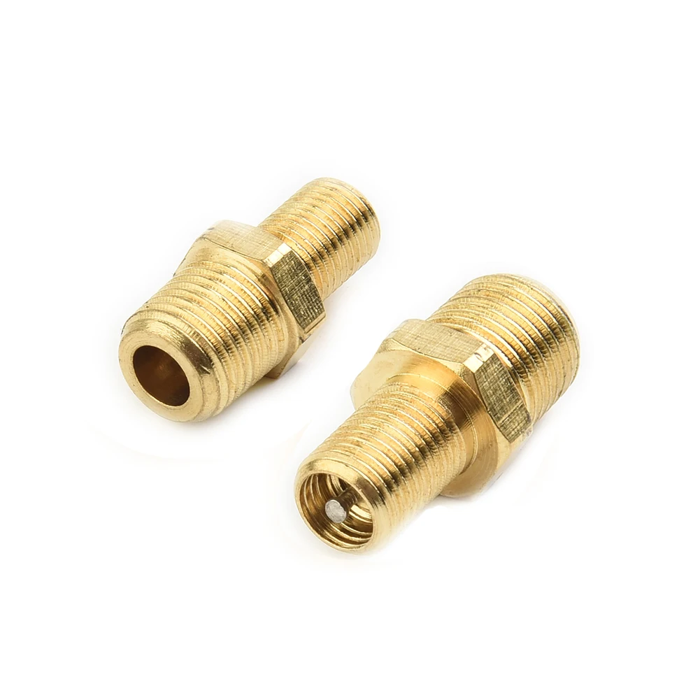 Valvola di riempimento del serbatoio del compressore d'aria in ottone massiccio NPT da 2 pezzi da 1/8 pollici Valvole esagonali antiruggine con tappo in plastica nera con nucleo installato