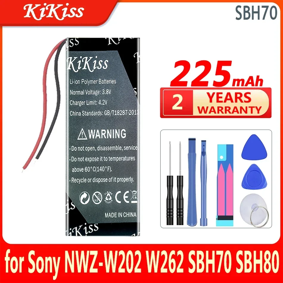 225mah KiKiss Powerful 401230 (2line) for Sony NWZ-W202 W252 W262 SBH70 SBH80 Earphone Headset