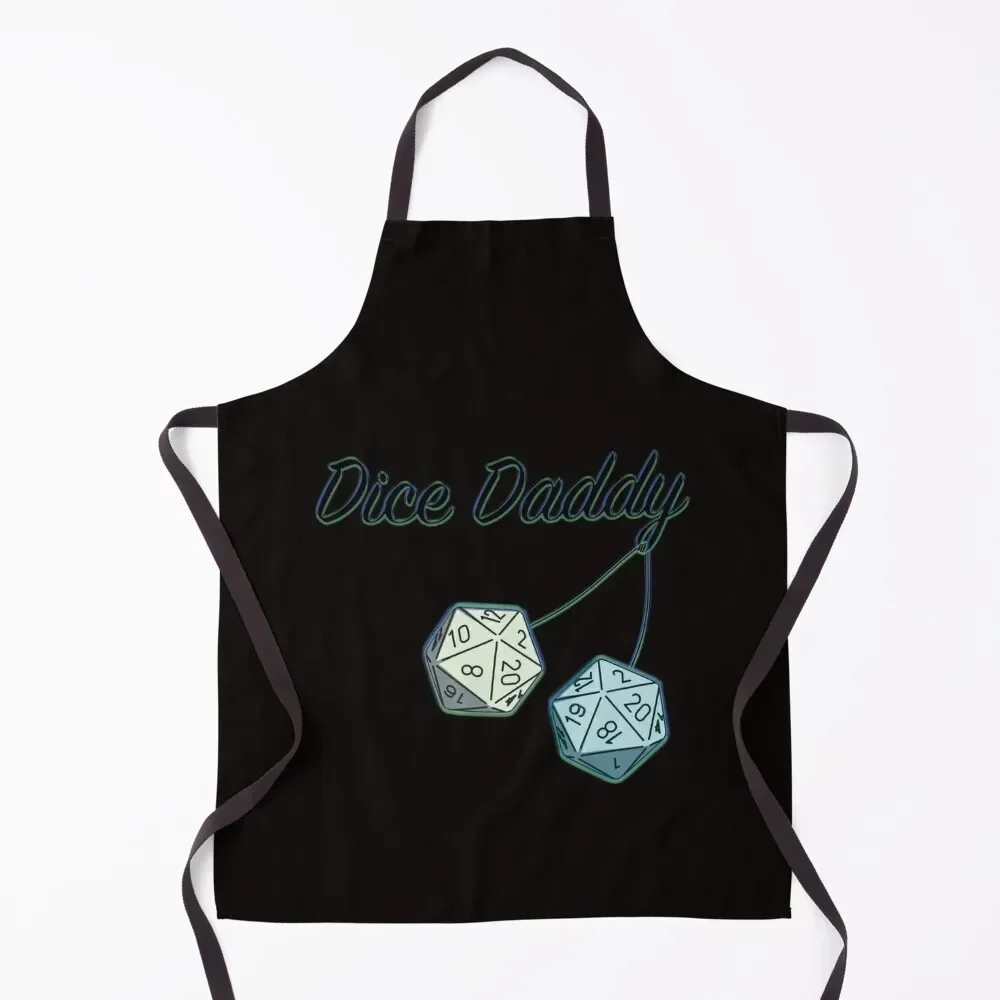 

Dice Daddy (Green/Blue) Apron men's barbecue Kitchen And Household Goods Novelties Kitchen And Home Apron