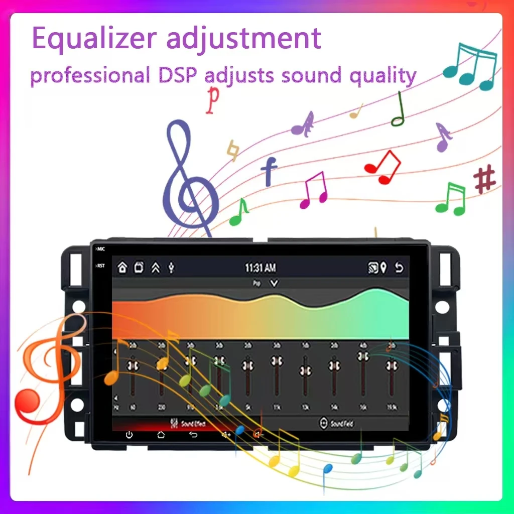 8 polegadas Android 13 Carplay Android Auto Multimedia Player para GMC Chevrolet (2007-2012) WIFI 4G GPS Rádio