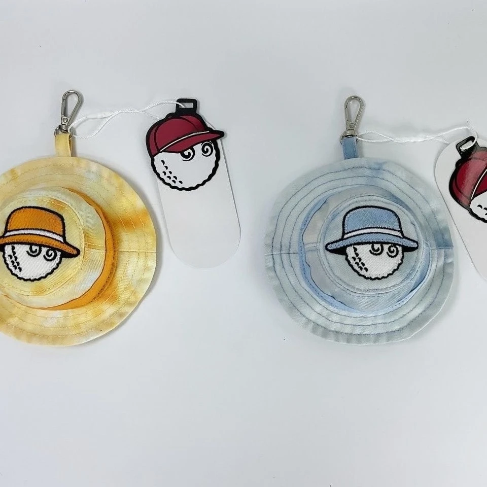 2026-golf-mini-hat-shaped-ball-pouch-cartoon-embroidered-clip-on-bag-portable-golf-ball-storage-bag