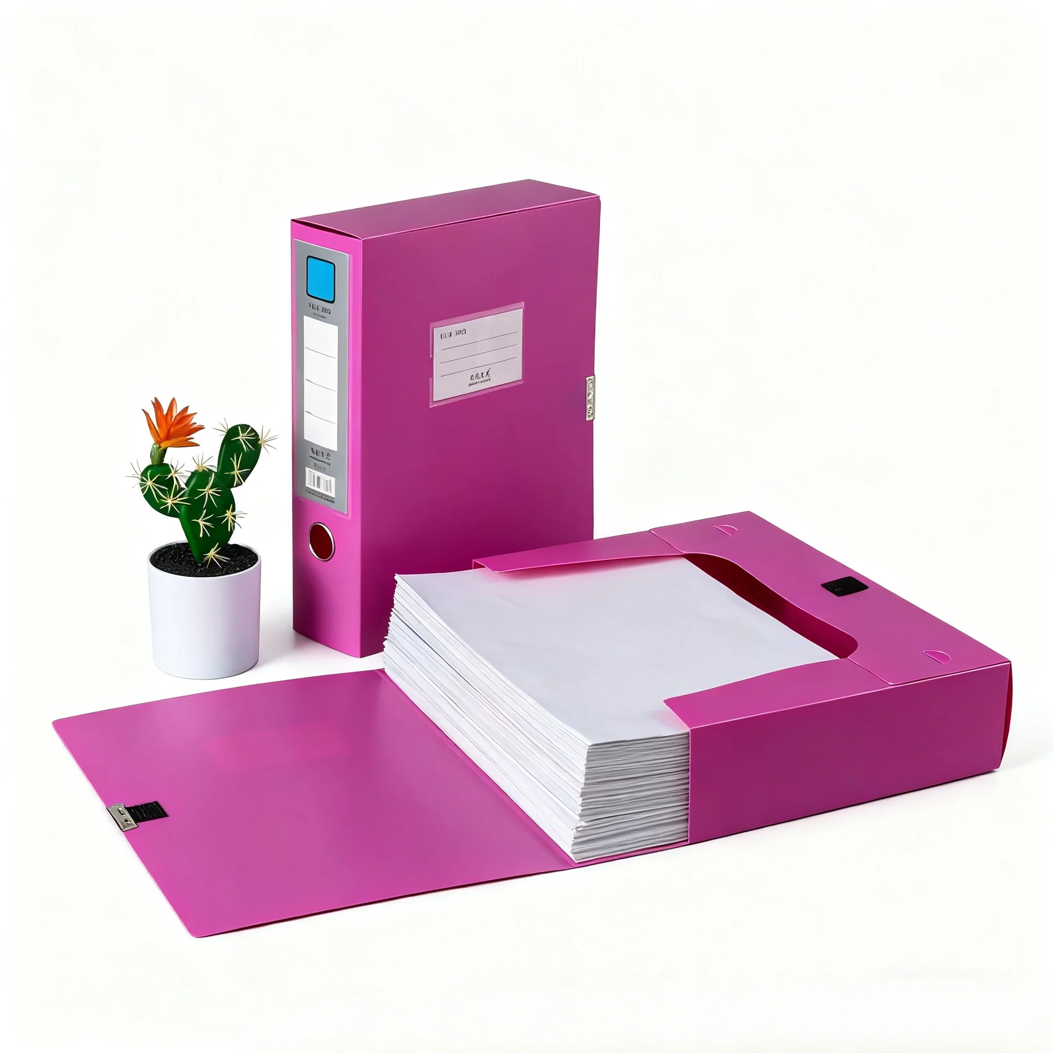 10-Pack Thickened A4 File Boxes, Plastic Document Storage Boxes for Receipts and Office Documents, Durable