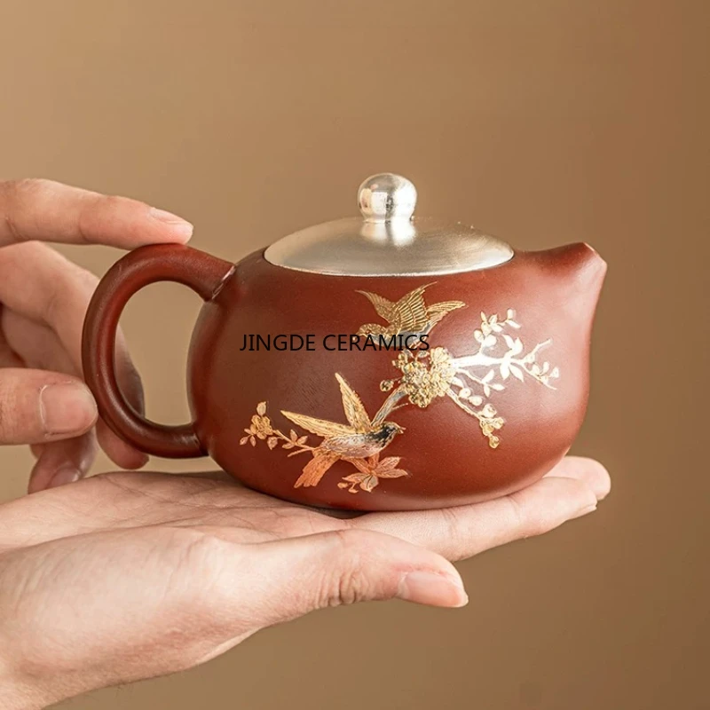 

Purple Clay Teapot, Household Xishi Teapots, Purple Clay Kung Fu Teapot, Chinese Style Teaware, Tea Ceremony Accessories