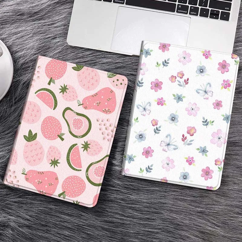 

Flower Leaf Art Popular Fruit For Huawei MediaPad T5 T10s M6 M5Lite SE Honor Tab 5 6 7 V7 V8 X8a X9a Pro Soft Tablet Case Gift