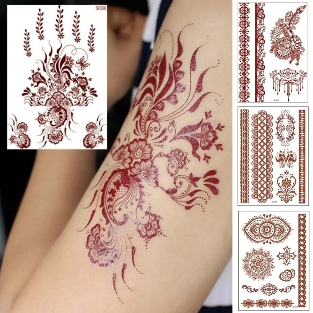 Красные-наклейки-тату-хной-временные-татуировки-для-ног-и-рук-кружевные-наклейки-имитация-тату-индийские-цветочные-водостойкие-наклейки-для-боди-арта