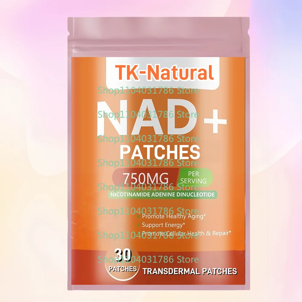 30 Pflaster NAD Resveratrol Transdermale Pflaster mit Vitamin B3 D3 Natrium Zink zur Unterstützung der Zellgesundheit, Energie und DNA-Reparatur