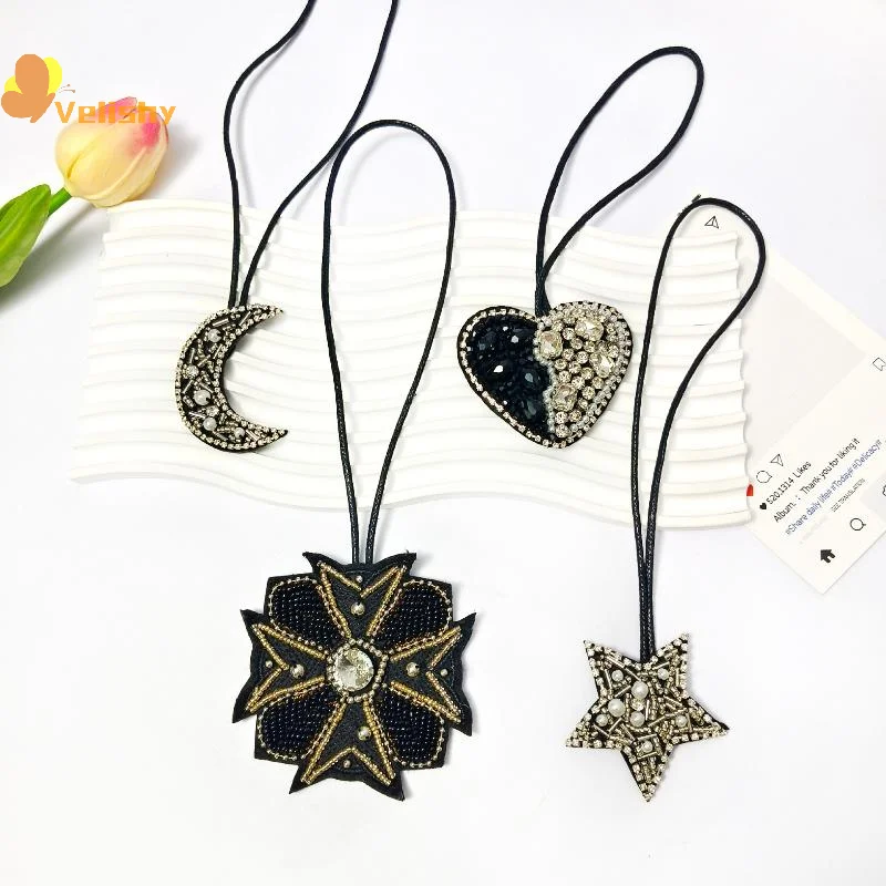 

Life Bag Charms Heart Moon Crystal Sequins Handmade Diy Clothing Bag Lanyard Keychain