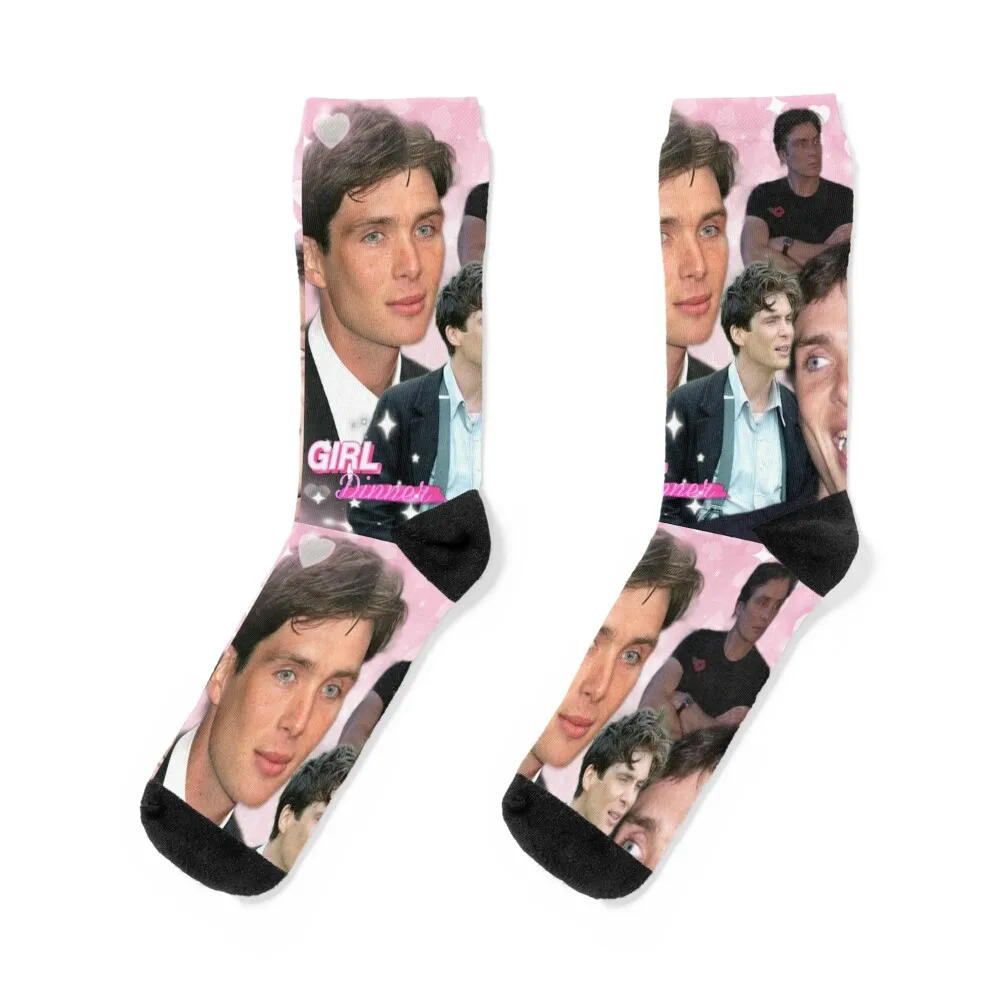 Cillian Murphy Girl DInner Socks winter thermal with print gym Children's Mens Socks Women's