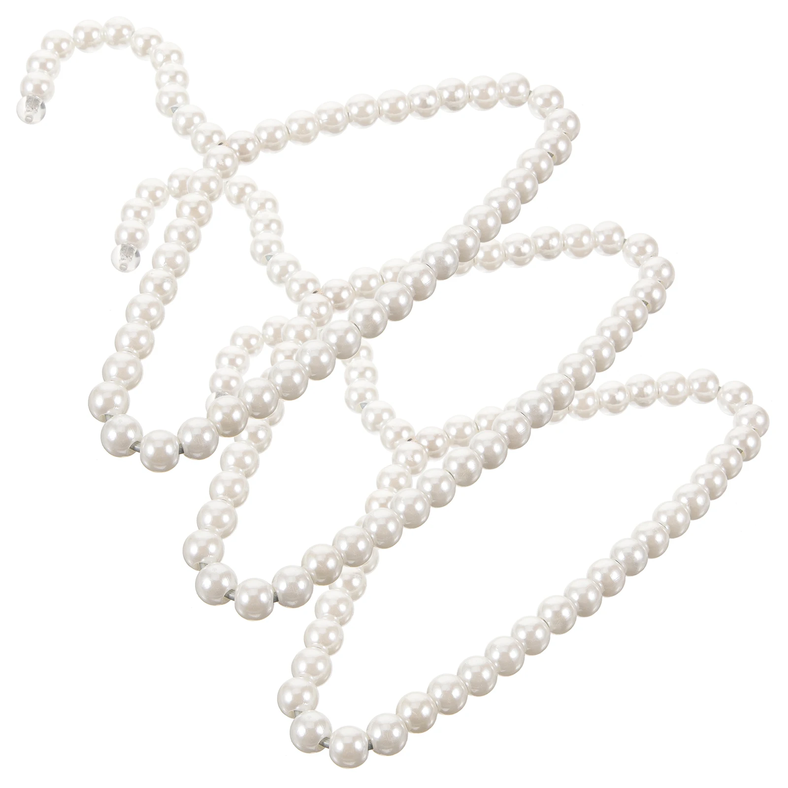 

3 Pcs Pet Pearl Cloth Hangers for Small Dogs Newborn Puppy Accessories White Baby Clothing Dog Clothes Hanger Metal Faux Beads
