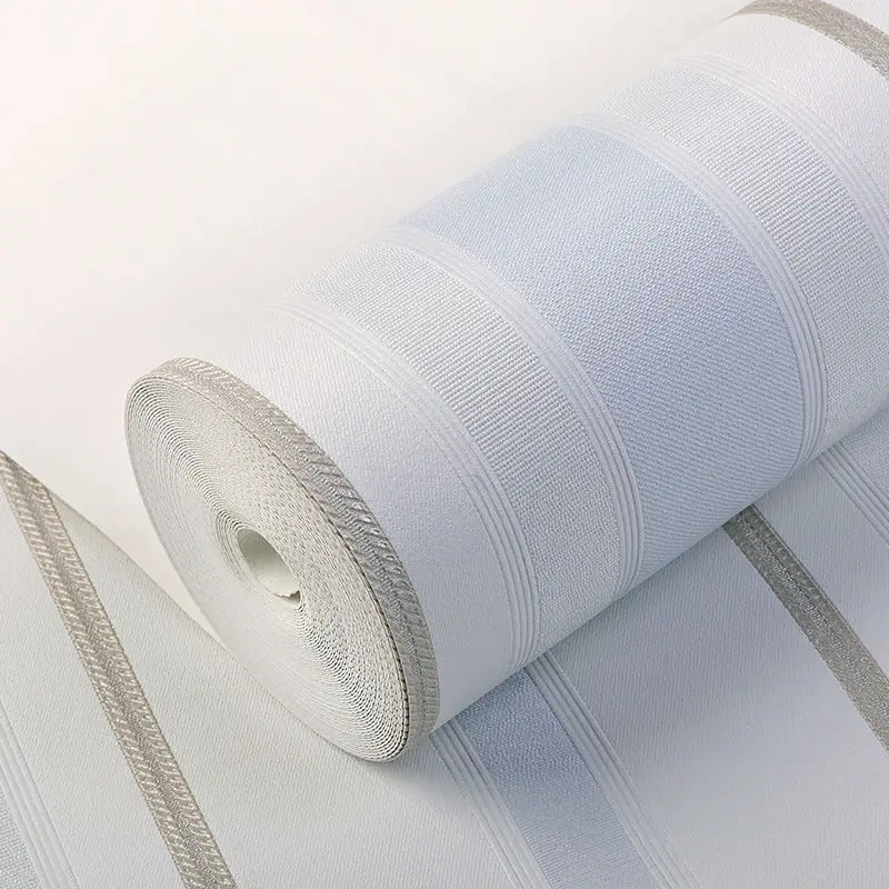 

Modern Simple Blue Stripe Wallpaper Bedroom Living Room 3D Wallpaper Home Decor