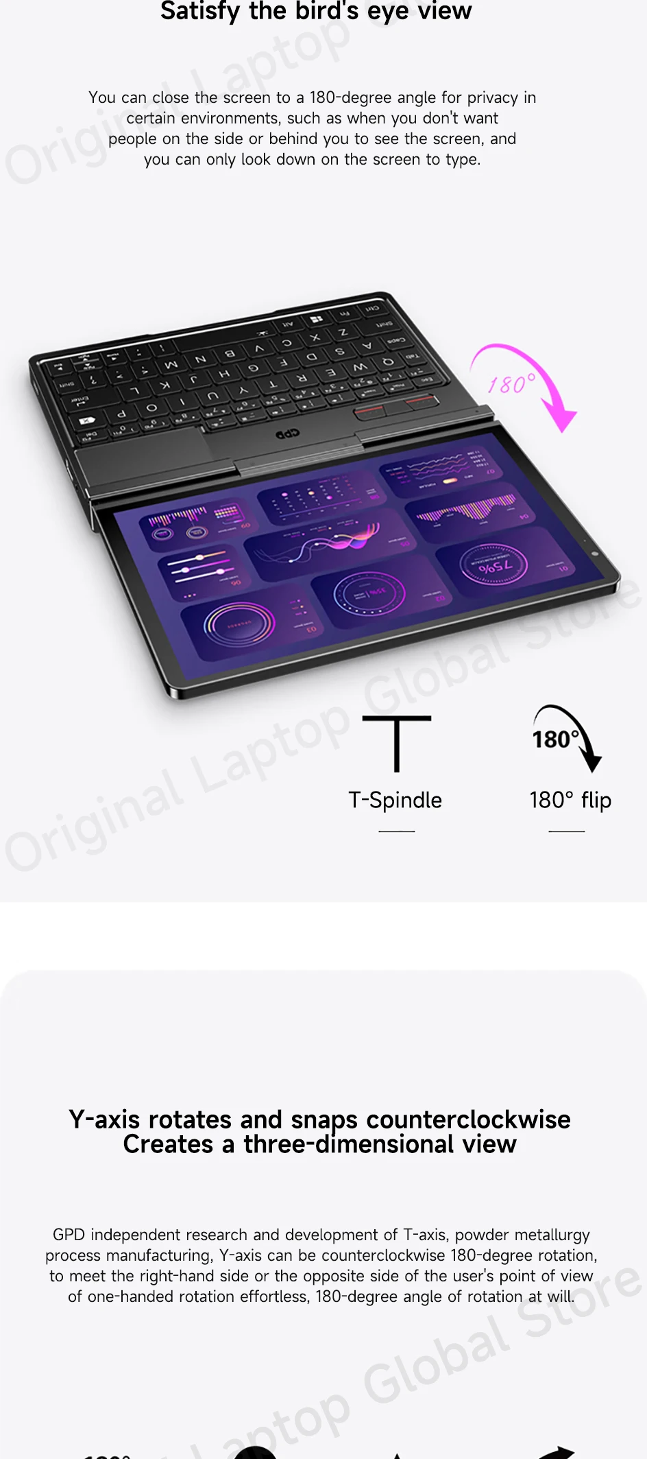 GPD Pocket 4 2025 AMD AI 9 HX 370 32GB/64GB RAM 2TB/4TB SSD 8.8-inch 2.5K Resolution 144 Hz Refresh Rate mini Laptop