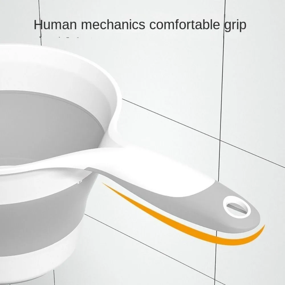 Long Handle Collapsible Bath Scoop Multi-purpose Thickened Kitchen Water Ladle Save Space Suspensible Folding Water Scoop Travel