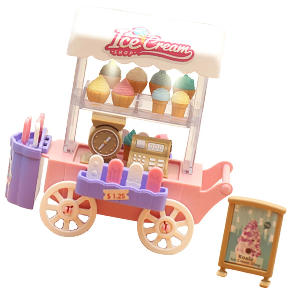 1 Set of Ice Cream Truck Ice Cream Treats Pretend Play Food Accessories for Toddler Girls Boys interactive ice cream truck