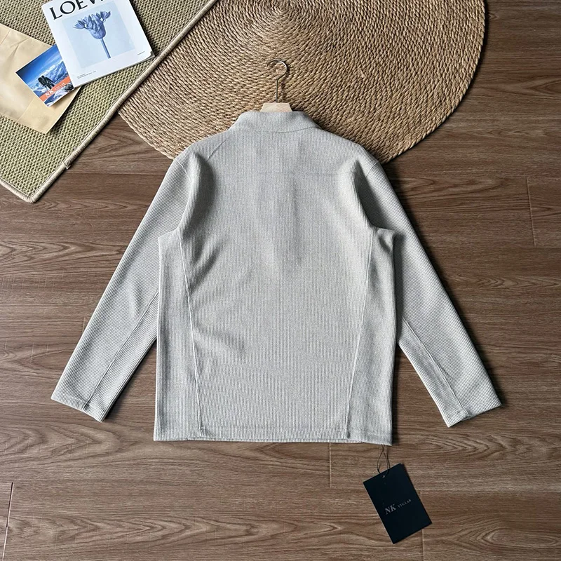 Outdoor Jacket, Men, Fishing, Leisure, Versatile, Cycling, Sports, for Traveling, for Commuting, Half-zip Stand-up Collar Coat