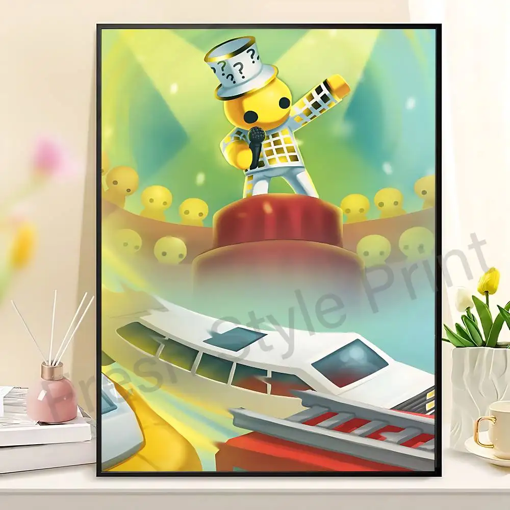Game W-Wobbly L-Life Poster Fancy Wall Sticker for Living room bar retro decorative painting room