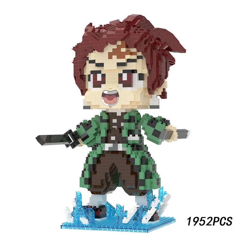 Hot Japan Anime Demon Slayer Building Blocks Kimetsu No Yaiba Kamado Tanjirou Nezuko Zenitsu Kyoujurou Blocks Toys Kids Gifts