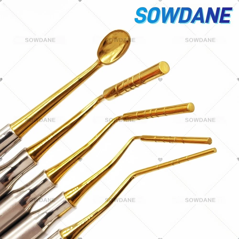 التيتانيوم المغلفة ملعقة الأسنان حشو أداة طبيب الأسنان زرع أداة الأسنان العظام مسحوق ملء أداة العظام الكسب غير المشروع مجموعة ترميم #5