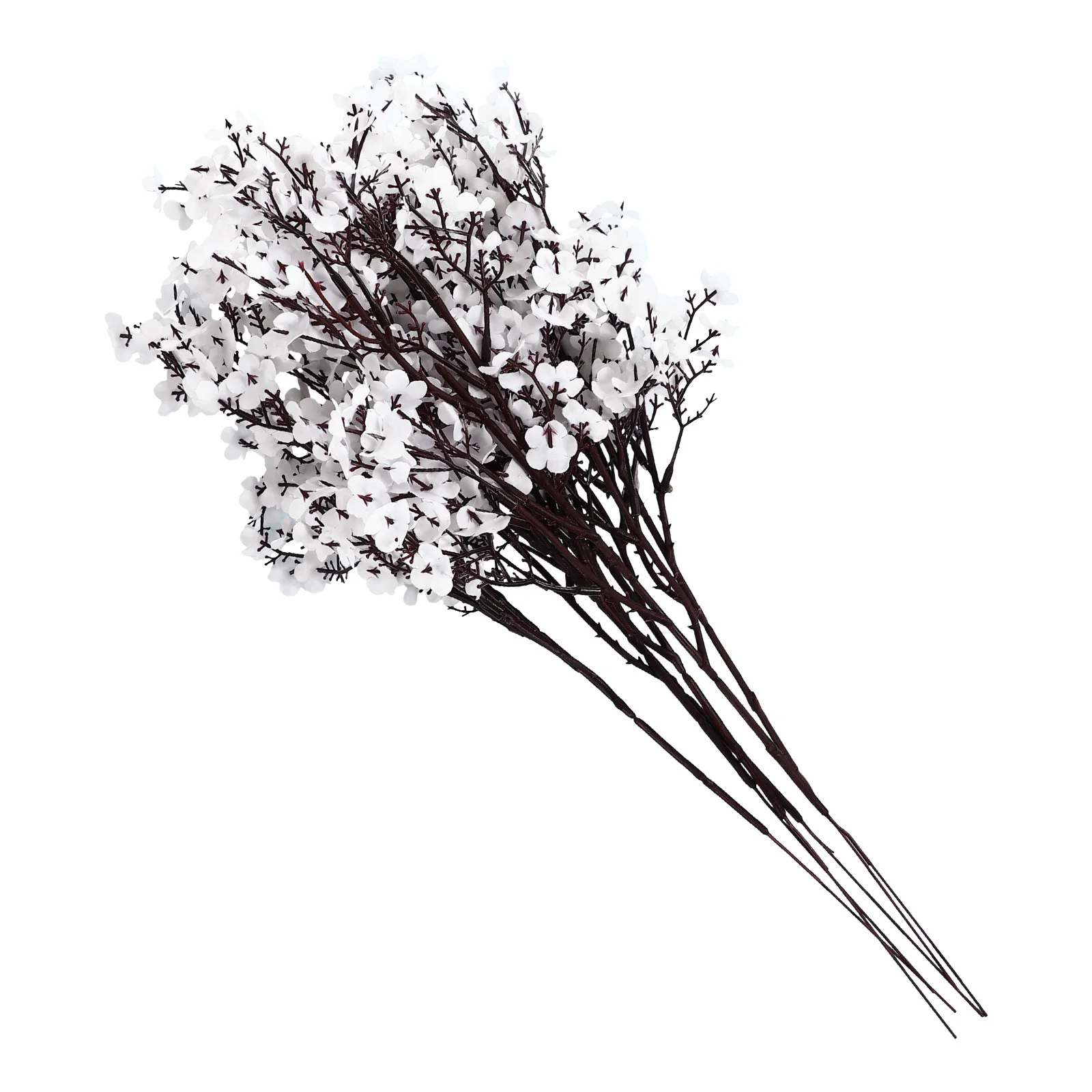 

6 Pcs Gypsophila Silk Fake Home Flower Decor Flower Home Decor nament White Long Lasting Plastic Christmas Room