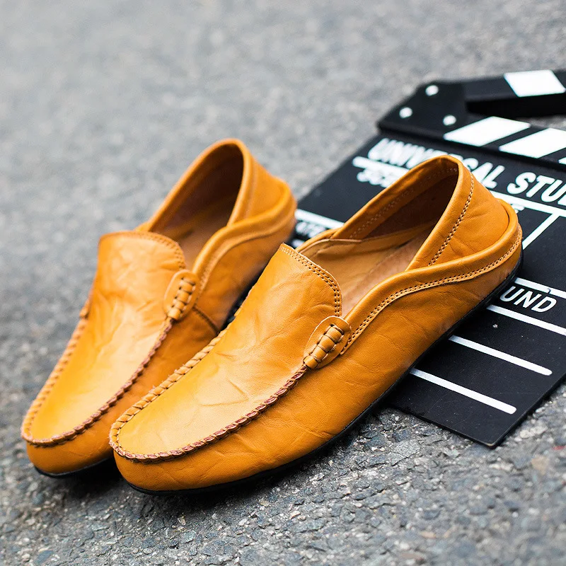 Men's Leather Casual loafers Shoes wedding Dress Shoes New Big Size Moccasins  Suede  High Quality zapatos