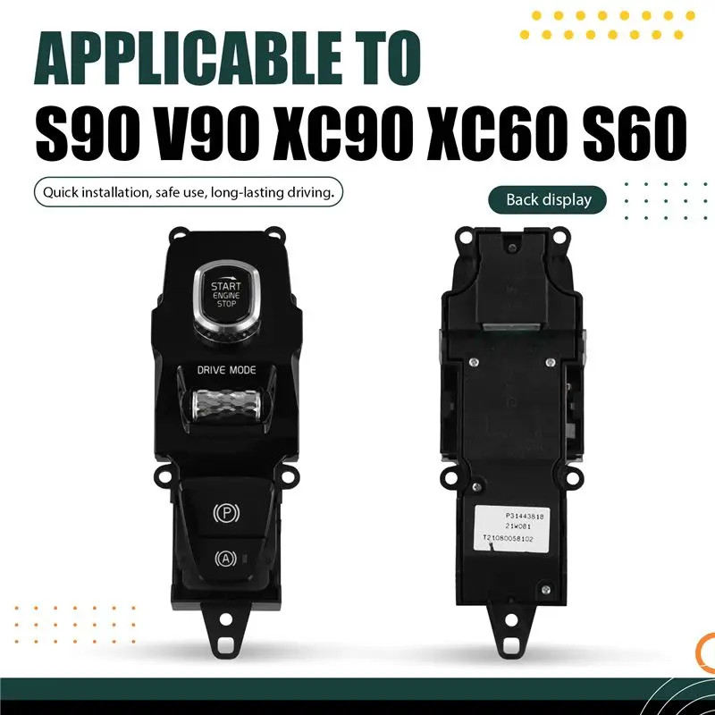 Driving Mode Select Switch 31443818 Ignition Switch For Volvo S90 V90 XC90 XC60 S60 Parking Switch Panel Car Switch For Volvo