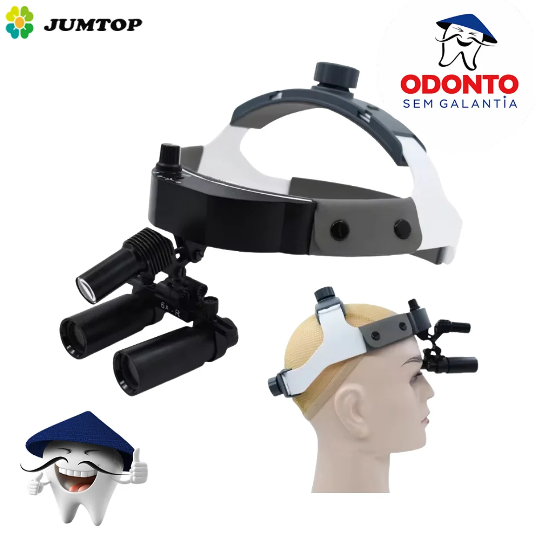 Odonto sem Galantia 6x Dental Loupes With Headlight Surgical Magnifying Glasses